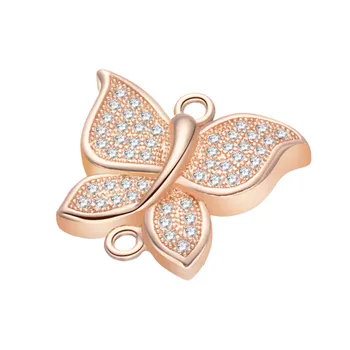ACCESSORIES FOR JEWELRY high quality copper inlay zirconia rhinestone butterfly pendant conctor for diy accesorios bisuteria
ACCESSORIES FOR JEWELRY high quality copper inlay zirconia rhinestone butterfly pendant conctor for diy accesorios bisuteria