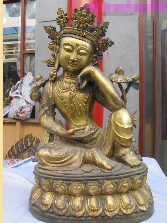 15"Tibet Graceful Bronze GOLD gild Kwan Yin Guan yin Buddha statue kuan yin statue
15"Tibet Graceful Bronze GOLD gild Kwan Yin Guan yin Buddha statue kuan yin statue