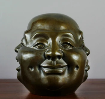 150401 S0856 5 Chinese copper bronze four facial expression Maitreya Rohan monk Head Buddha
150401 S0856 5 Chinese copper bronze four facial expression Maitreya Rohan monk Head Buddha