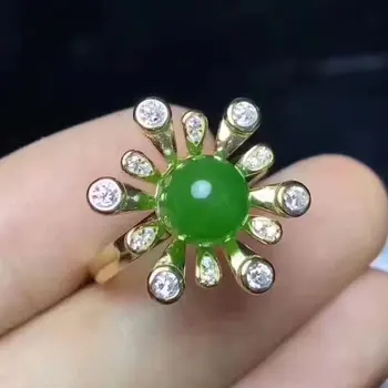 Fidelity Natural 6mm Hetian jasper Ring s925 sterling silver fresh fine Jewelry for women party Natural green gemstone
Fidelity Natural 6mm Hetian jasper Ring s925 sterling silver fresh fine Jewelry for women party Natural green gemstone
