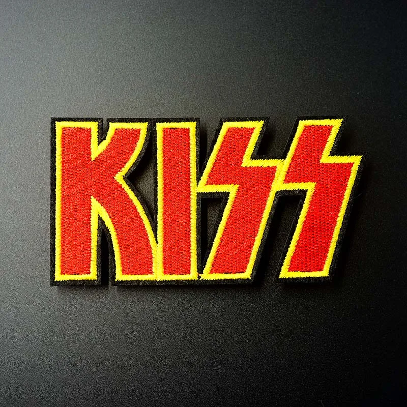 Размер KISS: 4 8x9 0 см сделай сам нашивка вышитый значок Симпатичные значки хиппи