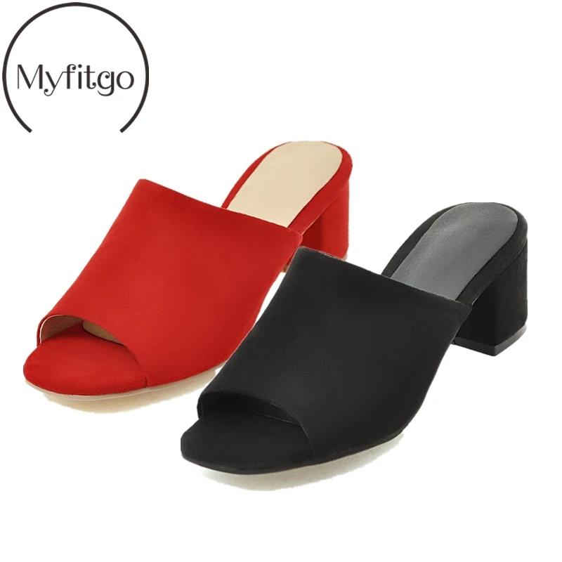 Myfitgo Solid Women Shoes Summer High Heels Peep Toe Ladies Party Shoes Flock Block Heel Female Slipper Outdoor Big Size 35-46
Myfitgo Solid Women Shoes Summer High Heels Peep Toe Ladies Party Shoes Flock Block Heel Female Slipper Outdoor Big Size 35-46