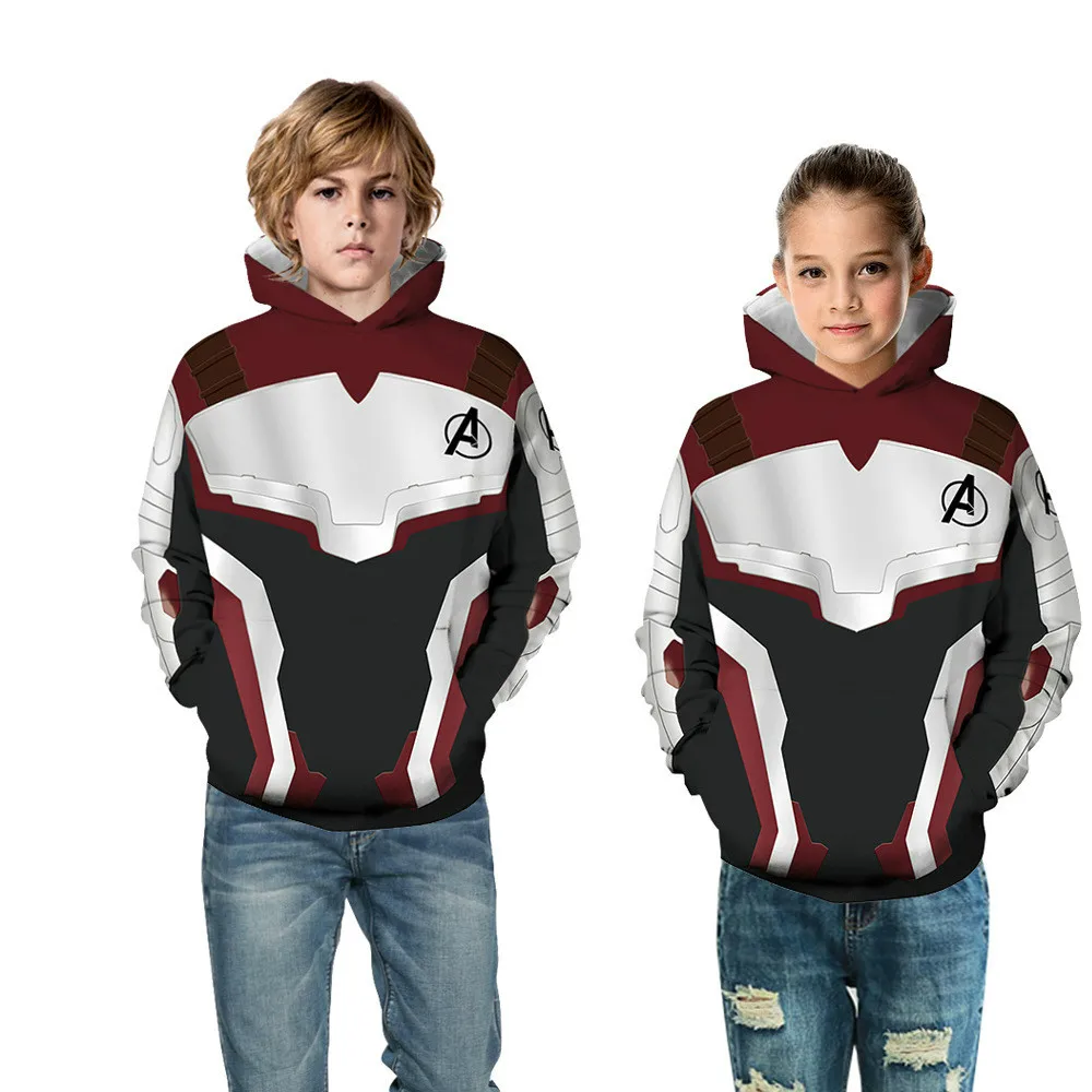 Kids Avengers Endgame Cosplay Hoodies Boys Girls 3D Pattern Hooded Quantum Realm Costumes Sweater Sweatshirts Casual Sport Tops
Kids Avengers Endgame Cosplay Hoodies Boys Girls 3D Pattern Hooded Quantum Realm Costumes Sweater Sweatshirts Casual Sport Tops