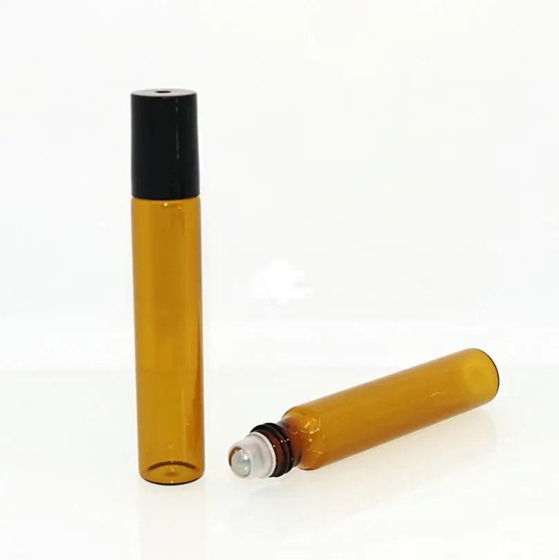 100pcs/Lot 10ml Amber Roller Bottles For Essential Oils Refillable Perfume Bottle With Black Lid Wholesale
100pcs/Lot 10ml Amber Roller Bottles For Essential Oils Refillable Perfume Bottle With Black Lid Wholesale
