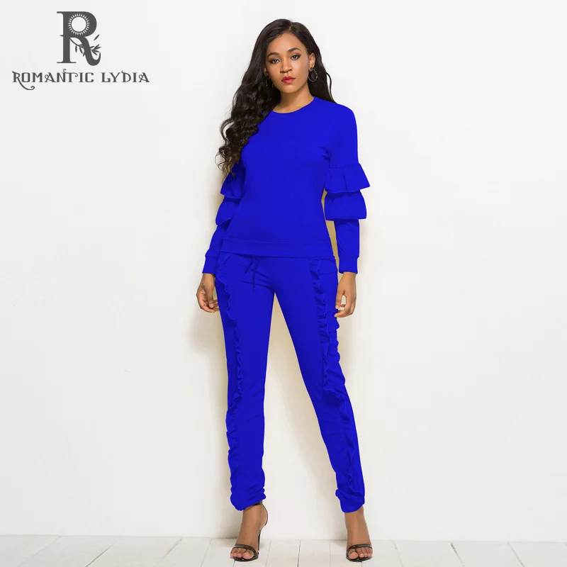 2 Piece Set Women Ruffles sleeve Tops and Pants Suit Autumn Winter Elastic Bodycon Tracksuits Long Sleeve Sportswear Outfit
2 Piece Set Women Ruffles sleeve Tops and Pants Suit Autumn Winter Elastic Bodycon Tracksuits Long Sleeve Sportswear Outfit