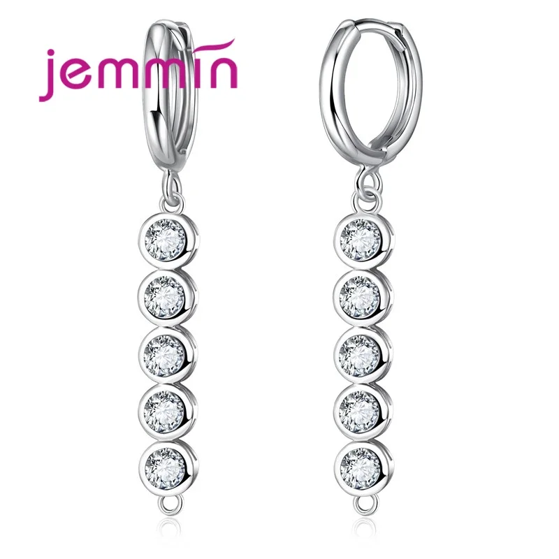 Jemmin Luxury Six Crystals Hoop Earrings DIY Accessories Fine Jewelry Long Round Earrings 925 Sterling Silver Jewelry For Women.
Jemmin Luxury Six Crystals Hoop Earrings DIY Accessories Fine Jewelry Long Round Earrings 925 Sterling Silver Jewelry For Women.