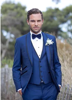 3 Pcs Wedding Navy Men Suits Groom Wear Tuxedos Groomsmen(Jacket+Pants+Vest) Formal Business Suit for Men Custom Made
3 Pcs Wedding Navy Men Suits Groom Wear Tuxedos Groomsmen(Jacket+Pants+Vest) Formal Business Suit for Men Custom Made