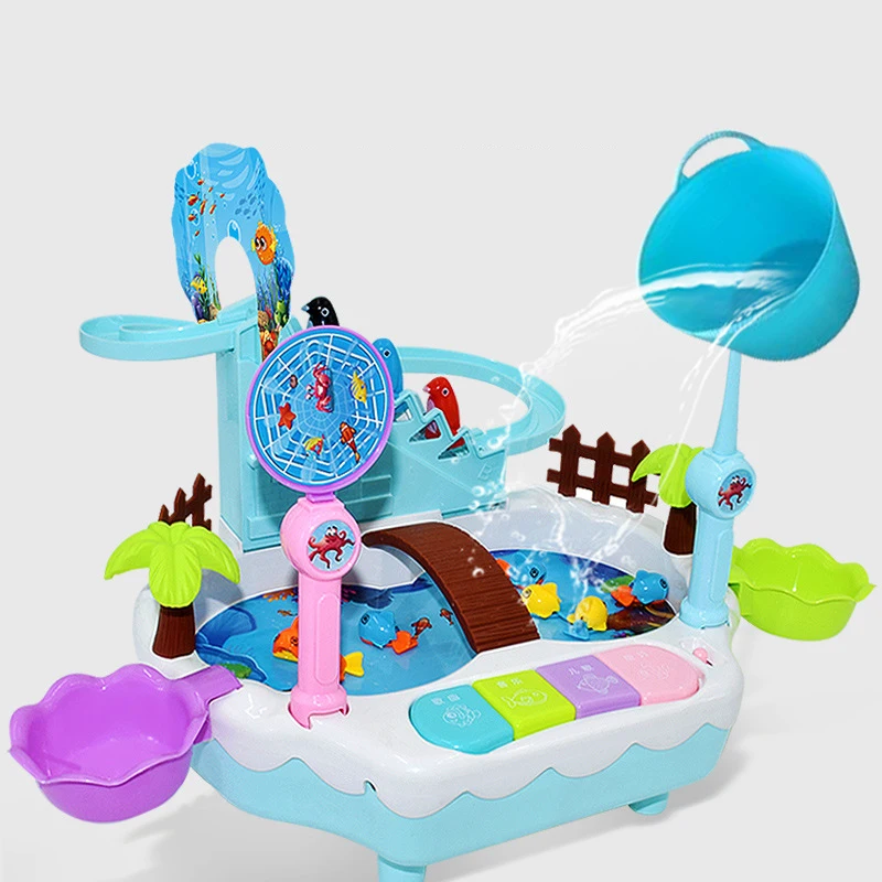 Electric Magnetic Fishing Game Musical Flashing USB Charging Fishing Toys Kids Funny Penguin Climb and Slide Stairs Toys
Electric Magnetic Fishing Game Musical Flashing USB Charging Fishing Toys Kids Funny Penguin Climb and Slide Stairs Toys