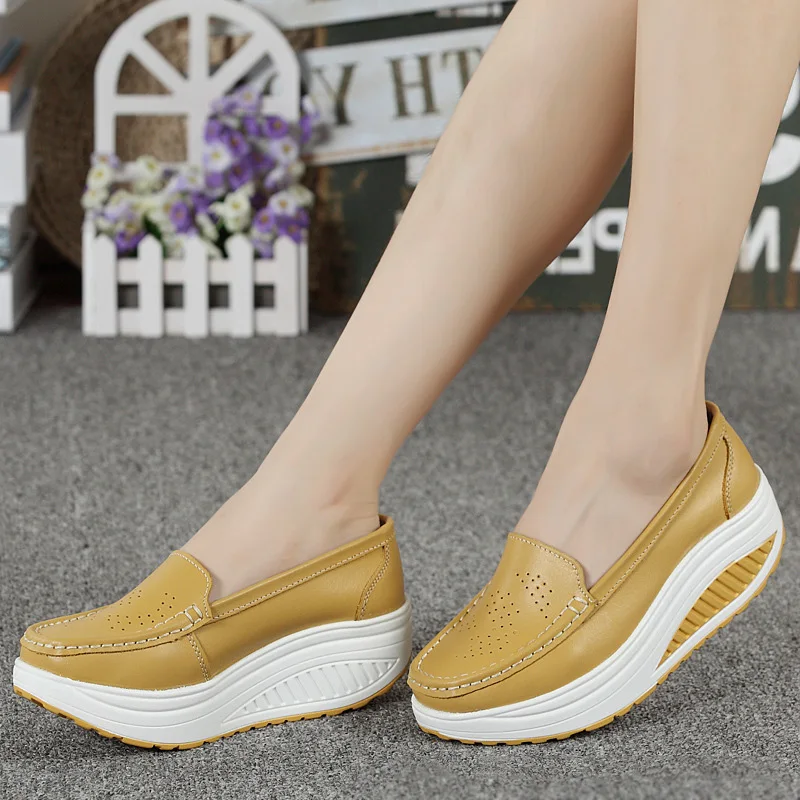 Genuine Leather Women Vulcanize Shoes Fashion Sneakers Leather Shoes Platform Sneakers Wedges Shoes Slip-on Loafers Women Shoes
Genuine Leather Women Vulcanize Shoes Fashion Sneakers Leather Shoes Platform Sneakers Wedges Shoes Slip-on Loafers Women Shoes