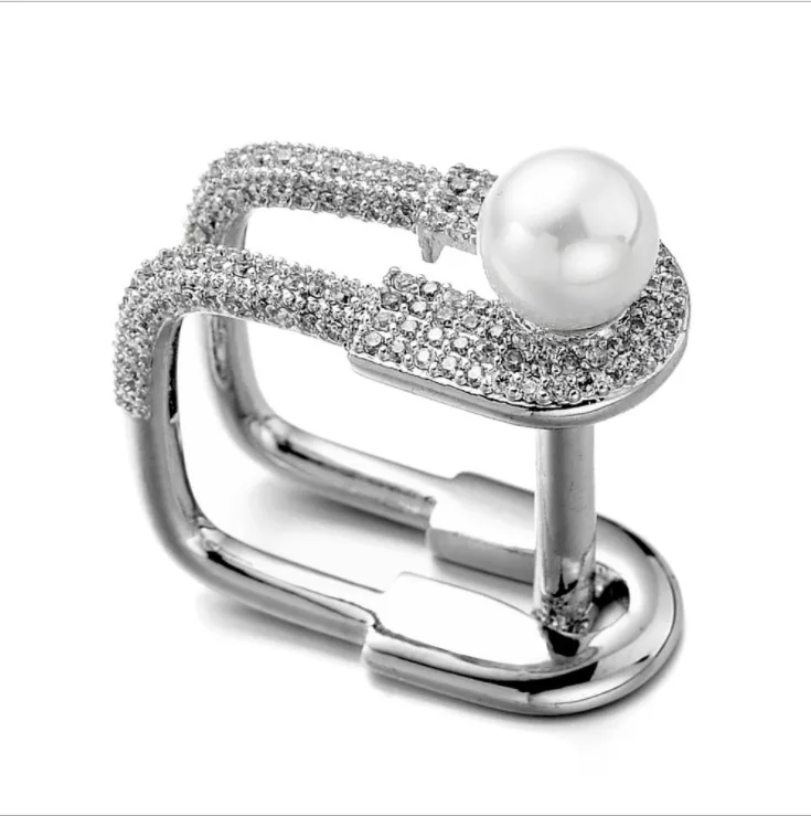 European 925 Sterling silver Needle Square pearl RING RING Female Crystal from Swarovski Simple Temperament Wild Anti-allergic
European 925 Sterling silver Needle Square pearl RING RING Female Crystal from Swarovski Simple Temperament Wild Anti-allergic