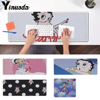 

Yinuoda Desk Mat mousepad betty boop Gamer Speed Mice Retail Small Mousepad Size for 18x22cm 20x25cm 25x29cm 30x90cm 40x90cm