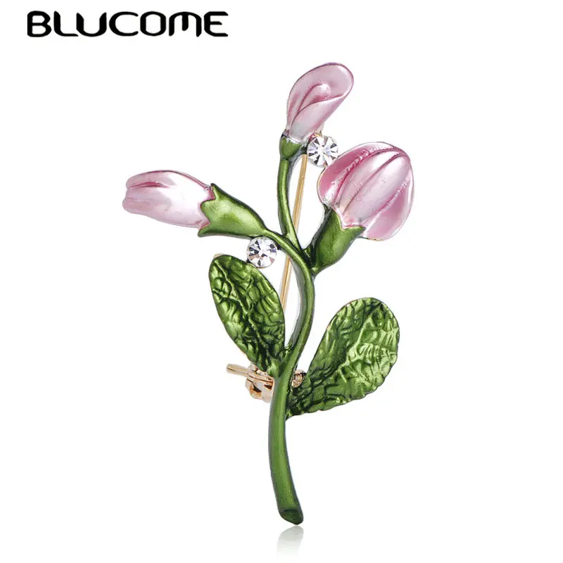 Blucome Exquisite Pink Tulip Flower Shape Brooch Crystal Enamel Brooches For Women Girls Banquet Dress Suit Collar Pins Jewelry
Blucome Exquisite Pink Tulip Flower Shape Brooch Crystal Enamel Brooches For Women Girls Banquet Dress Suit Collar Pins Jewelry