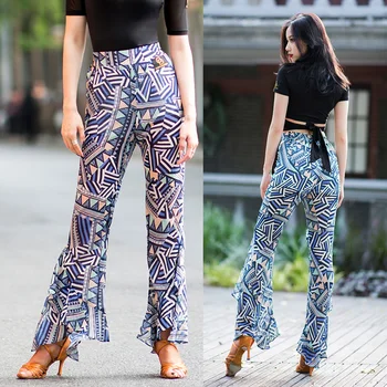 Latin Performance Dance Pants Female Women Sexy Chiffon Flared Trousers For Ballroom Practice Wear Modern Dances Clothes DWY1940
Latin Performance Dance Pants Female Women Sexy Chiffon Flared Trousers For Ballroom Practice Wear Modern Dances Clothes DWY1940