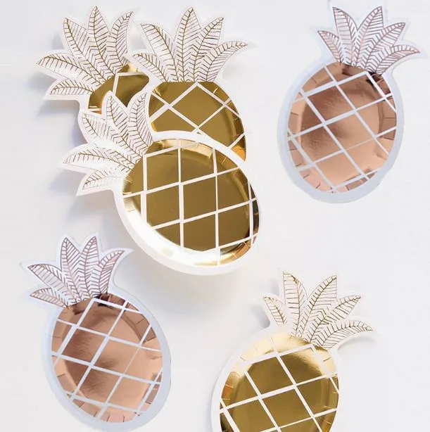 8pcs/set Gold Foil Pineapple Disposable Tableware Party Paper Plates Paper Tableware Baby Shower Birthday Party Supplies
8pcs/set Gold Foil Pineapple Disposable Tableware Party Paper Plates Paper Tableware Baby Shower Birthday Party Supplies