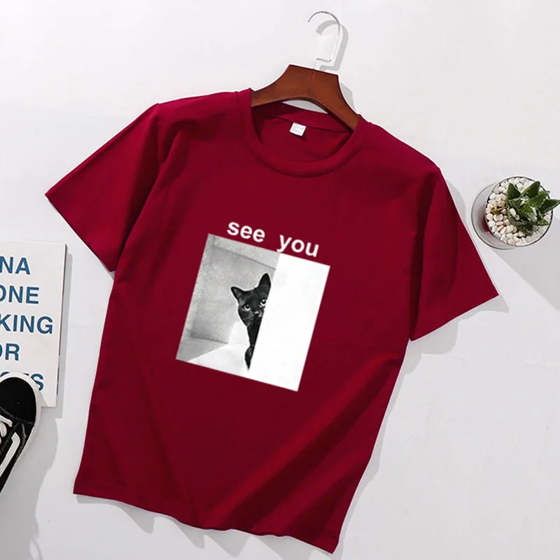 S-3XL Cat Printed Spandex Soft feeling T Shirt Women Fashion Shirts O Neck Short Sleeve Summer T-Shirt Tops Casual Pink TShirt
S-3XL Cat Printed Spandex Soft feeling T Shirt Women Fashion Shirts O Neck Short Sleeve Summer T-Shirt Tops Casual Pink TShirt