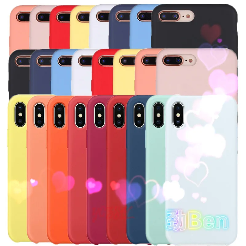 

Arvin Original Silicone Case For XR XS Max Official Cover For iPhone 6S Plus 5SE Capa iphone 7 plus phone case for mobile phones