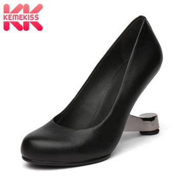KemeKiss Office Ladies Real Genuine Leather High Heel Shoes Solid Color Strange Heel Pumps Fashion Design Footwear Size 34-39
KemeKiss Office Ladies Real Genuine Leather High Heel Shoes Solid Color Strange Heel Pumps Fashion Design Footwear Size 34-39