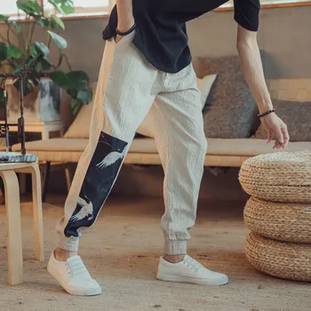 Mens Oversized Harem Pants Man Jogger White Crane Print Patchwork Pants 2019 Male Casual Summer Trousers
Mens Oversized Harem Pants Man Jogger White Crane Print Patchwork Pants 2019 Male Casual Summer Trousers