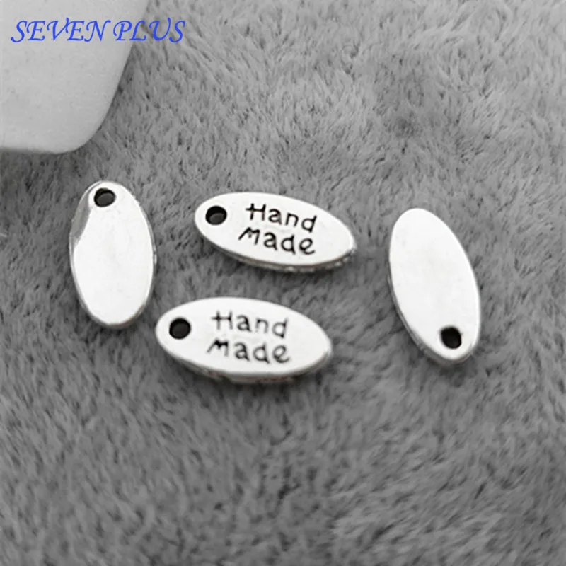 High Quality 50 Pieces/Lot 10mm Antique Silver Plated Diy Jewelry Making Charm Small Tags Hand Made Words Charm Handmade Logo
High Quality 50 Pieces/Lot 10mm Antique Silver Plated Diy Jewelry Making Charm Small Tags Hand Made Words Charm Handmade Logo