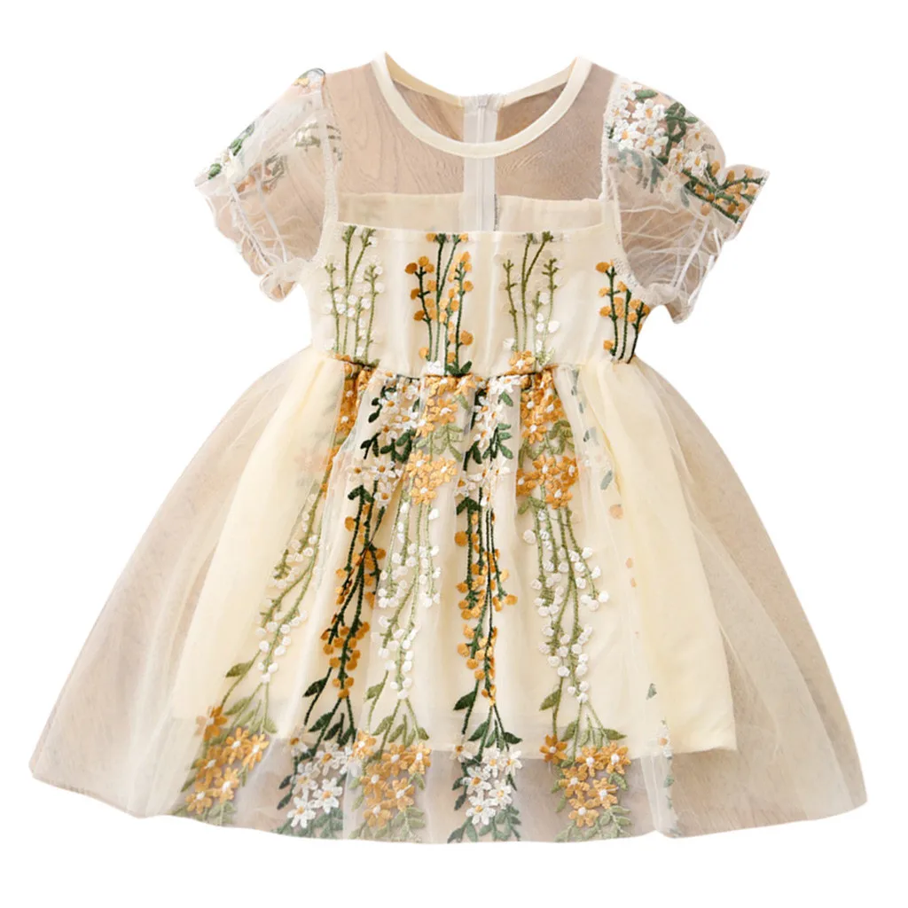 LONSANT Girl Dress Toddler Short Sleeve Flower Embroidery Tulle Dress vintage Kids Party Pageant Dress sweet Baby Girls clothes
LONSANT Girl Dress Toddler Short Sleeve Flower Embroidery Tulle Dress vintage Kids Party Pageant Dress sweet Baby Girls clothes