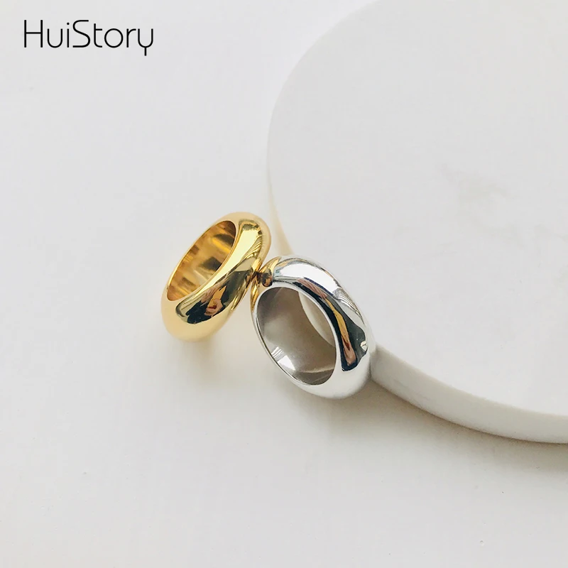 HUISTORY Irregular Smooth Copper Solid Wide-Faced Ring French Women Stainless Steel Rings For Party Gift Jewelry
HUISTORY Irregular Smooth Copper Solid Wide-Faced Ring French Women Stainless Steel Rings For Party Gift Jewelry