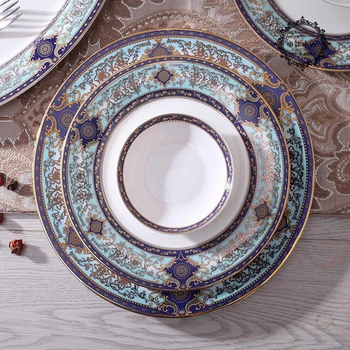 Bone China Round Plate Rice Bowl Soup Scoop Royal Style Western Food Tray Steak Dishes Flat Plate Salad Bowl Dessert Spoon 1pcs
Bone China Round Plate Rice Bowl Soup Scoop Royal Style Western Food Tray Steak Dishes Flat Plate Salad Bowl Dessert Spoon 1pcs