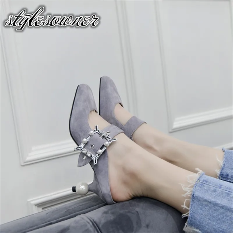 Stylesowner 2018 Euramerican Style Top Quality kid Suede Slippers High Heels with Peal Outside Square Toe Female Slippers Sweet
Stylesowner 2018 Euramerican Style Top Quality kid Suede Slippers High Heels with Peal Outside Square Toe Female Slippers Sweet