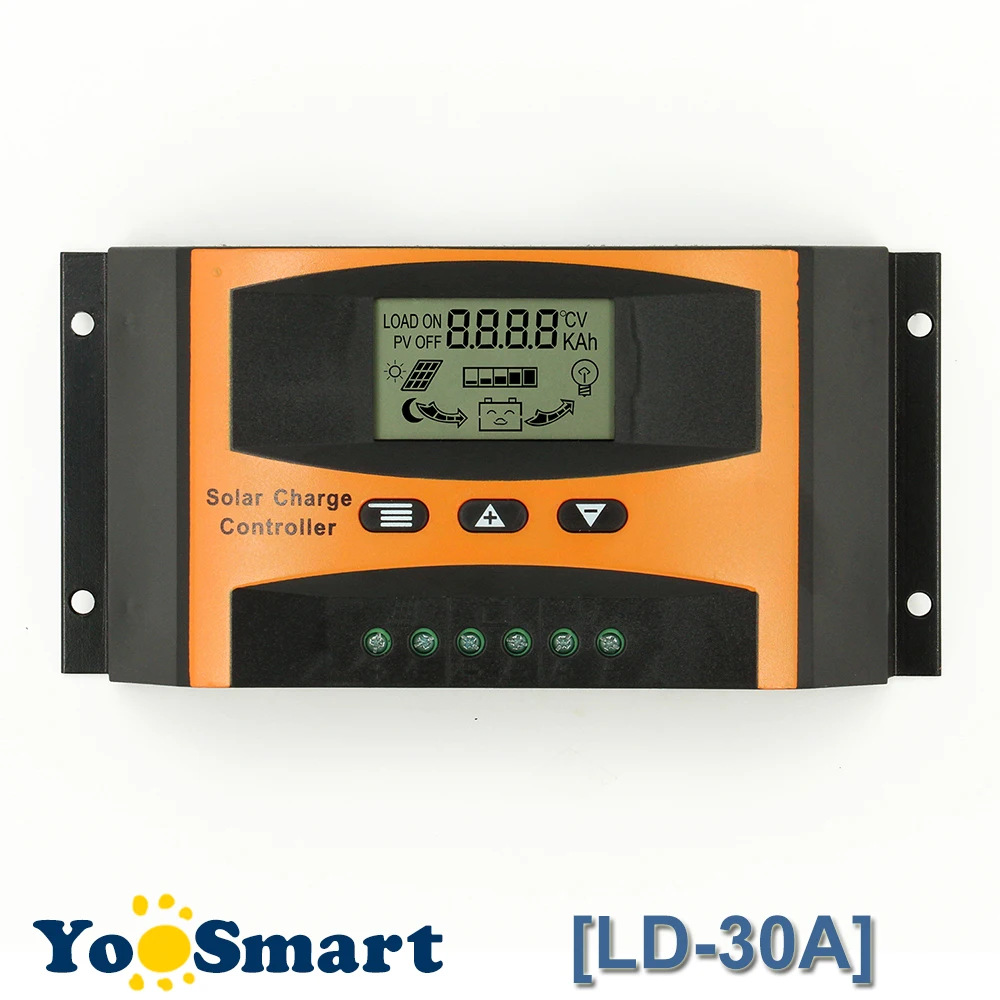 30A Solar Charge Controller 12V 24V With LCD Solar Panel Battery Regulator for Max PV Input 55V Adjustable Parameter
30A Solar Charge Controller 12V 24V With LCD Solar Panel Battery Regulator for Max PV Input 55V Adjustable Parameter
