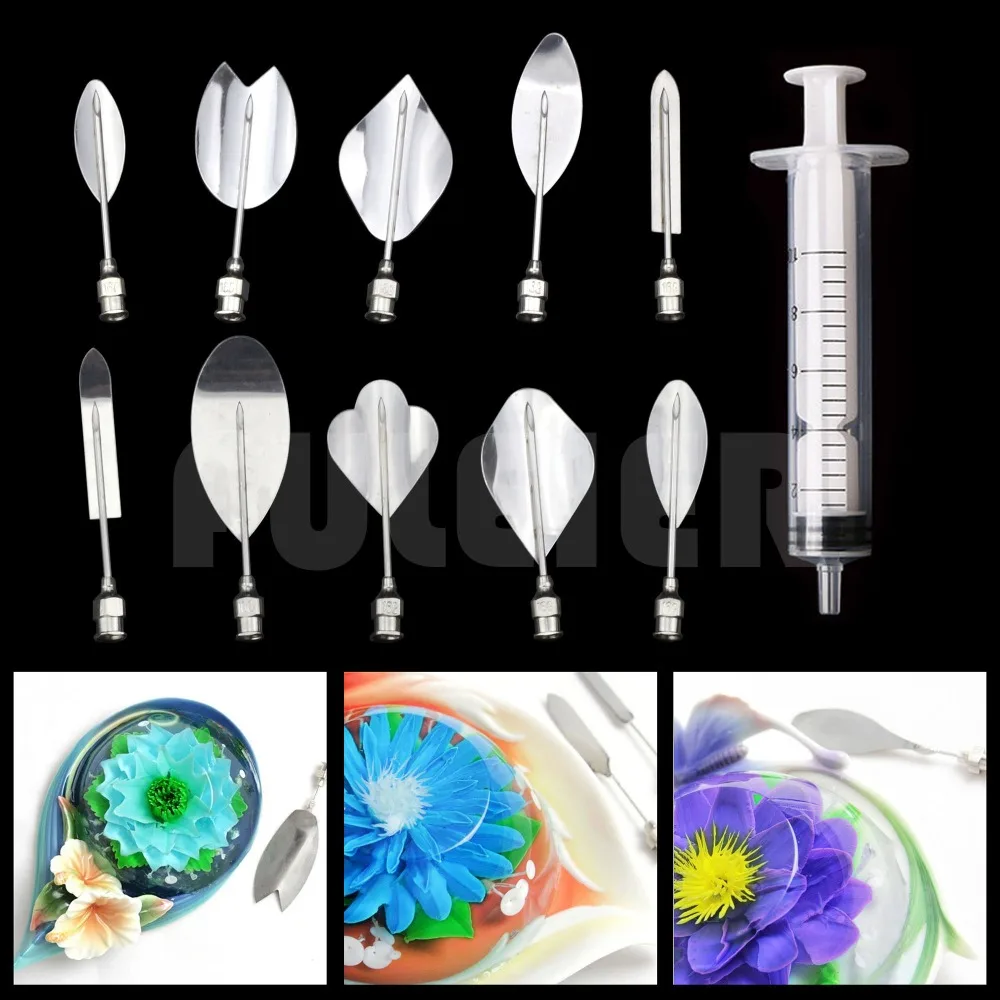 Kuchen dekorieren Needle Beste 3D Gelatin Jello Jelly Art Pudding Flower *10 Gut