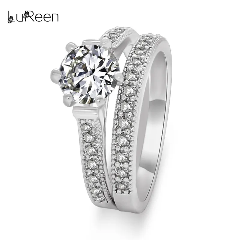 LuReen Luxury AAA Cubic Zirconia Ring Set Silver Color Bridal Ring for Women Female Anel Wedding Jewelry Party Gift LR06008
LuReen Luxury AAA Cubic Zirconia Ring Set Silver Color Bridal Ring for Women Female Anel Wedding Jewelry Party Gift LR06008
