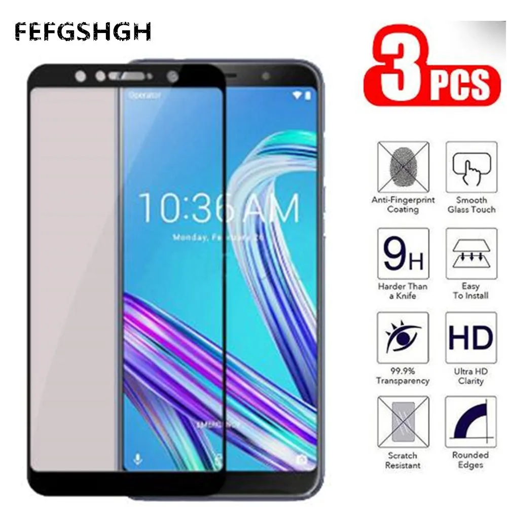 

Full Cover Tempered Glass For ASUS ZenFone Max Pro M1 ZB601KL Protective Film glass On For Asus ZB602KL Protection 9h