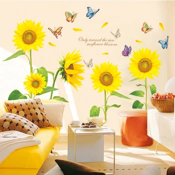 New 5D wall sticker Sunflower flower PVC removable waterproof DIY stickers TV backdrop decorative painting creative wallpaper
New 5D wall sticker Sunflower flower PVC removable waterproof DIY stickers TV backdrop decorative painting creative wallpaper