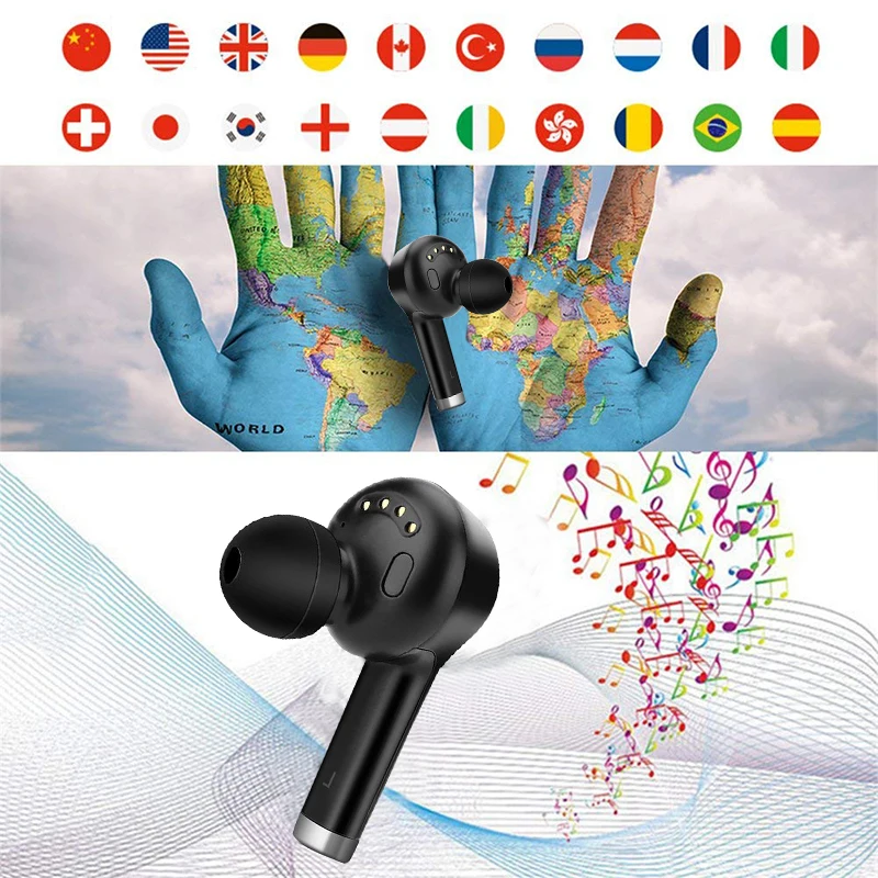 Voice Translator Real Time 19 Languages Translation Bluetooth Wireless Earphone Dual Mic Translator For Learn Travel Business
Voice Translator Real Time 19 Languages Translation Bluetooth Wireless Earphone Dual Mic Translator For Learn Travel Business