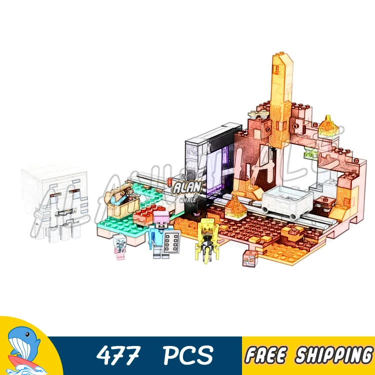 477pcs My World The Nether Portal Lava-flow Function 10812 Model Building Blocks Kids Bricks Compatible with Lago Minecrafted
477pcs My World The Nether Portal Lava-flow Function 10812 Model Building Blocks Kids Bricks Compatible with Lago Minecrafted