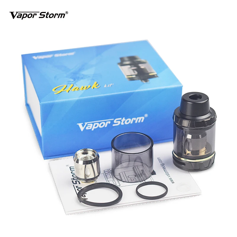 100% original vapor storm Hawk Atomizer Tank 0.5ohm Coil 2ML Capacity Replaceable Atomizer 510 Thread Electronic Cigarette Tank
100% original vapor storm Hawk Atomizer Tank 0.5ohm Coil 2ML Capacity Replaceable Atomizer 510 Thread Electronic Cigarette Tank