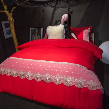 3/4pcs embroidery lace bedding set twin/full/queen size duvet cover sheet sabanas&pillow cases no filler free shipping via UPS
3/4pcs embroidery lace bedding set twin/full/queen size duvet cover sheet sabanas&pillow cases no filler free shipping via UPS