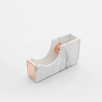 

Marble Hand-torn Tape Seat Transparent Tape Cutter Large Size Washi Tape Dispenser rose gold Office Supplies Desk Accessories