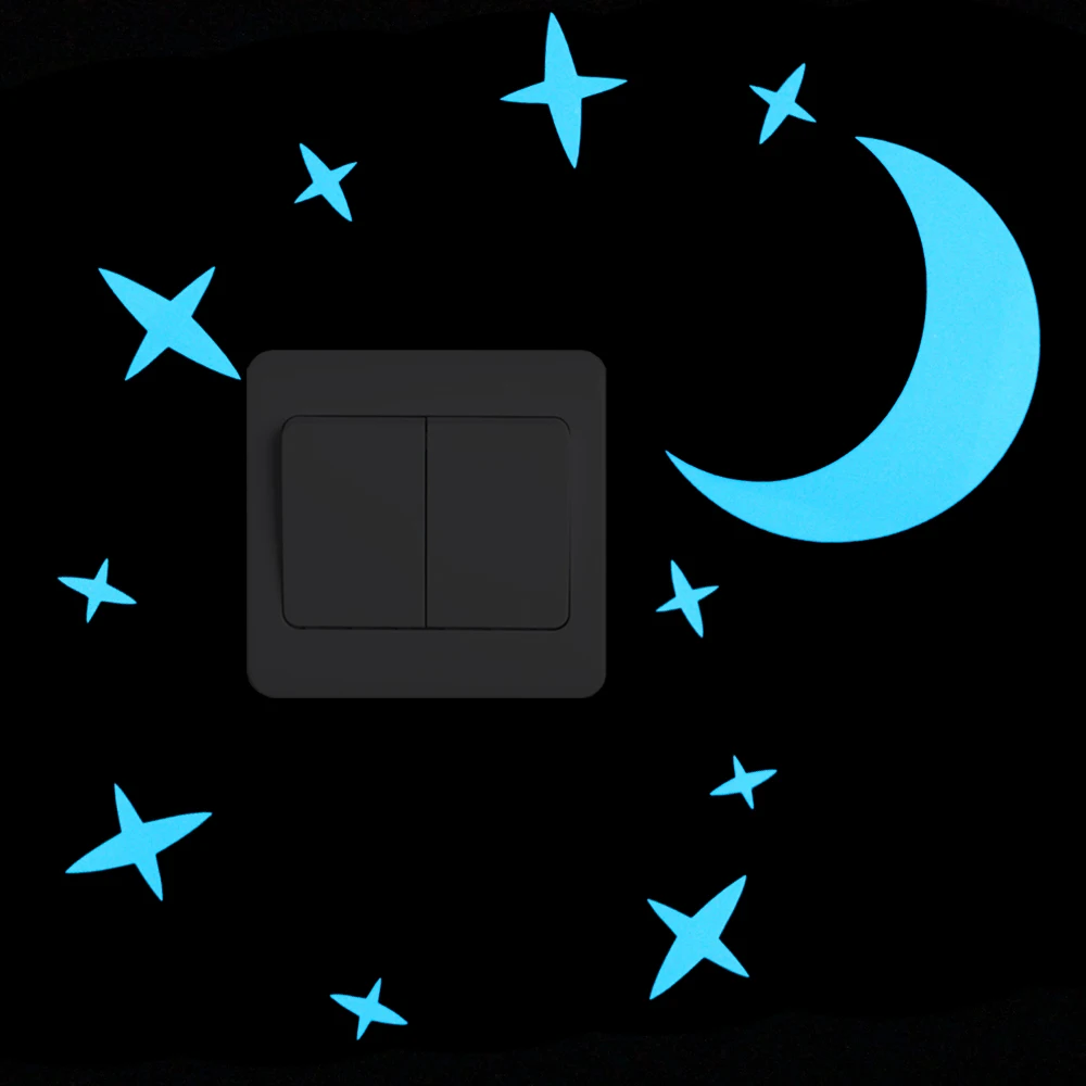 Moon and Four-angle Star Switch Panel Sticker Luminous Wall Stickers for Kids Room DIY Decoration Boy Girl Bedroom Cartoon Decal
Moon and Four-angle Star Switch Panel Sticker Luminous Wall Stickers for Kids Room DIY Decoration Boy Girl Bedroom Cartoon Decal
