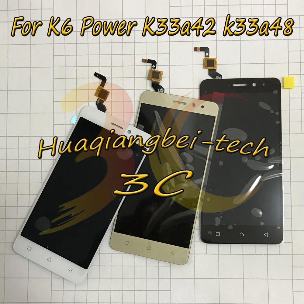 5.0'' New For Lenovo K6 Power K33a42 k33a48 Full LCD DIsplay + Touch Screen Digitizer Assembly Black / White / Gold 100% Tested
5.0'' New For Lenovo K6 Power K33a42 k33a48 Full LCD DIsplay + Touch Screen Digitizer Assembly Black / White / Gold 100% Tested