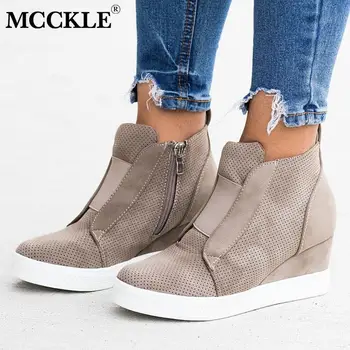 MCCKLE Women Shoes Suede Platform Wedges Fashion Zip Female Pumps Height Increasing Autumn Ladies Casual Shoes Plus Size 35-43
MCCKLE Women Shoes Suede Platform Wedges Fashion Zip Female Pumps Height Increasing Autumn Ladies Casual Shoes Plus Size 35-43