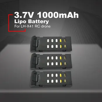3 Pcs 3.7V 1000mAh Lipo Battery for LH-X41 RC Drone Spare Part Large Capacity Battery Replacement Lithium Battery
3 Pcs 3.7V 1000mAh Lipo Battery for LH-X41 RC Drone Spare Part Large Capacity Battery Replacement Lithium Battery
