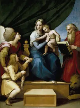 wholesale painting # TOP Religious art -The Holy Family with Raphael, Tobias and Saint Jerome, or the Virgin print oil painting
wholesale painting # TOP Religious art -The Holy Family with Raphael, Tobias and Saint Jerome, or the Virgin print oil painting
