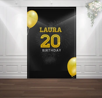 HUAYI yellow balloons 20th birthday party black photography backdrop background for birthday party sm-087
HUAYI yellow balloons 20th birthday party black photography backdrop background for birthday party sm-087