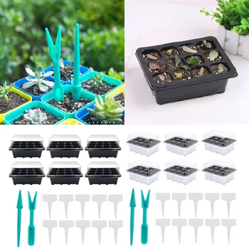 Behogar 6 Set 12-Cell Seedling Seed Starter Tray 2PCS Seedlings Dibbers 50PCS Labels for Succulent Wheatgrass Microgreens
Behogar 6 Set 12-Cell Seedling Seed Starter Tray 2PCS Seedlings Dibbers 50PCS Labels for Succulent Wheatgrass Microgreens
