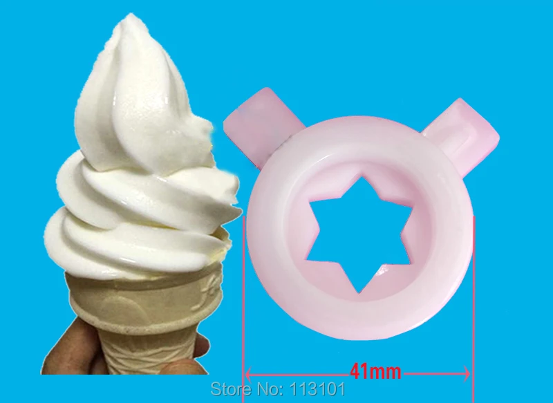 White Color Hexagram Star Modelling Caps of Ice Cream Machine Spare Part Accessories |