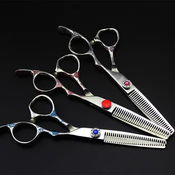 high quality Japan 440c 9cr13 6'' plum hair scissors set cutting barber makas hair scissor thinning shears hairdressing scissors
high quality Japan 440c 9cr13 6'' plum hair scissors set cutting barber makas hair scissor thinning shears hairdressing scissors