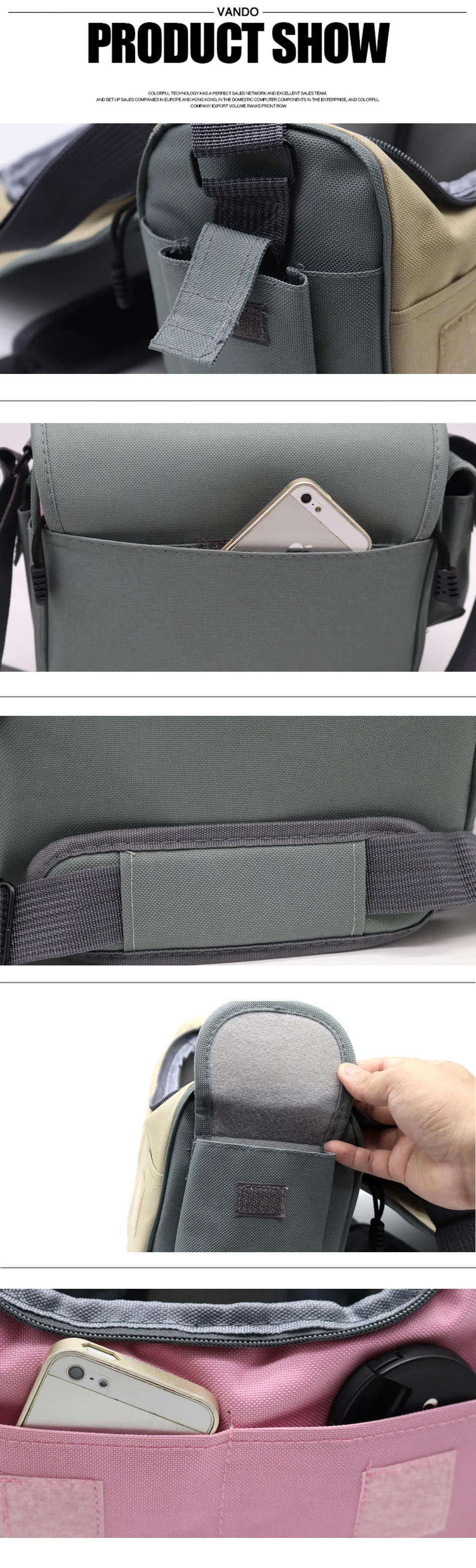 La lona tan Bolso Para Canon Eos 760d 750d 700d 650d 600d 400d 300d SLR Cámara Bolsa