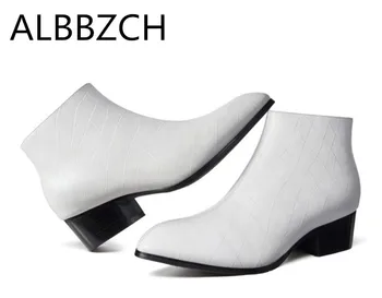 Autumn winter new mens black white pointed toe genuine leather ankle boots high heels fashion wedding dress shoes men work boots
Autumn winter new mens black white pointed toe genuine leather ankle boots high heels fashion wedding dress shoes men work boots