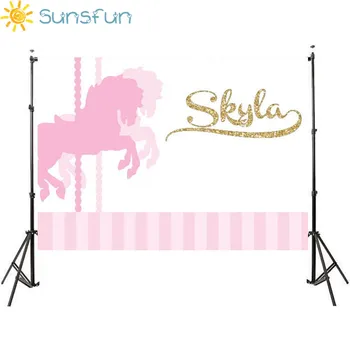 Sunsfun 7x5ft Baby Shower Pink Gold Carousel Horse Party Backdrop Custom Photo Studio Backdrop Background Banner Vinyl 220x150cm
Sunsfun 7x5ft Baby Shower Pink Gold Carousel Horse Party Backdrop Custom Photo Studio Backdrop Background Banner Vinyl 220x150cm