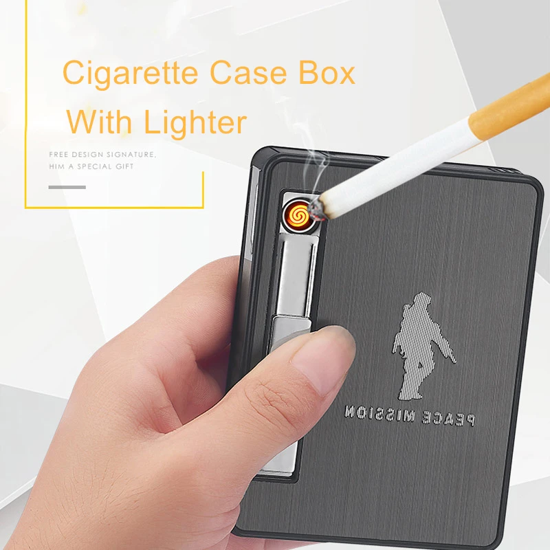 Waterproof USB Electronic Cigarette Case Box With Cigar Lighter 10pcs Cigarette Holder USB Charging Lighter Gadgets For Men Gift
Waterproof USB Electronic Cigarette Case Box With Cigar Lighter 10pcs Cigarette Holder USB Charging Lighter Gadgets For Men Gift